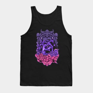 mythical tiger with ornament background Tank Top